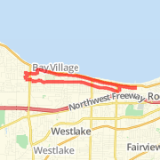 10 miles along lake