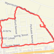 1.37 mi Walk in Reading on Jan 23, 2012 8:00 PM