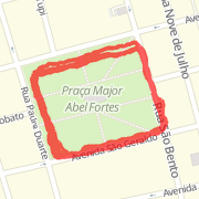 A 3,23 quilômetro Run in Araraquara on jan 29, 2012 at 09:40 AM