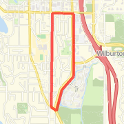 125 108th Ave SE South on 108th to Bellevue Way and back on 112th