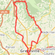Carolina Triathlon Saturday Over Paris Mountain Group Ride Route