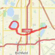 Hiawatha to Lake Harriet Loop Bike Ride route image