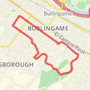 3.87 mi Run in Burlingame on Feb 28, 2012 5:37 PM