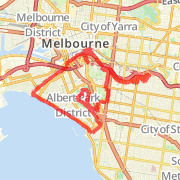 Melbourne Marathon training run city 28km