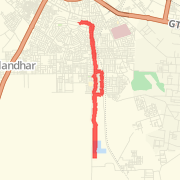 6.30 mi General Road Cycling in Jalandhar on 13-Mar-2012 5:33 PM