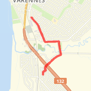 4.56 km Run in Varennes on 2012-03-15 21:04