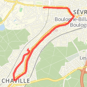 A 4,37 kilomètre Walk in Ville-d'Avray on mars 17, 2012 at 11:07 matin