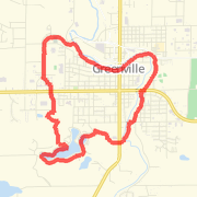8.24 mi Run in Greenville on Mar 17, 2012 1:35 PM
