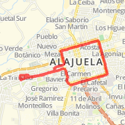 10.22 km Run in Alajuela on 20/03/2012 12:00 p.m.