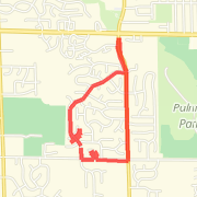 3 mile run aroound &amp; through neighborhood