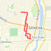 2.38 mi Walk in Geneva on Mar 20, 2012 9:07 PM