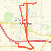 11.16 mi General Road Cycling in O\'Fallon on Mar 21, 2012 9:47 AM