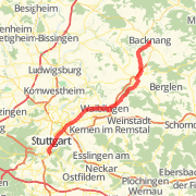 Heimweg Backnang Stuttgart &uuml;ber Erbstetten, Schmiden