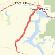 44.70 mi Road Cycling in Coeur d\'Alene on Mar 24, 2012 5:06 PM