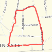 1.08 mi Run in Wingate on Mar 29, 2012 5:46 PM