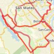 Foster City-Belmont Loop 26.7 mi (Beach Park Blvd, Ralston Ave, Polhemus Rd, (No Bunker Hill Rd), Cr