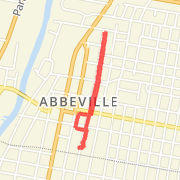 1.43 mi Walk in Abbeville on Apr 2, 2012 6:29 PM