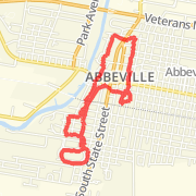 4.52 mi Walk in Abbeville on Apr 3, 2012 6:40 PM