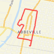 1.90 mi Walk in Abbeville on Apr 5, 2012 7:26 PM