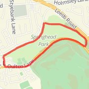 Distance League Route in Rothwell 9th July 2009