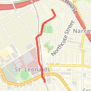 1.34 km Run in Naremburn on 09/04/2012 17:31
