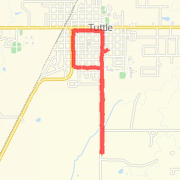 3.03 mi Run in Tuttle on Apr 14, 2012 9:26 AM