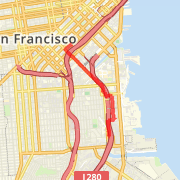 2.51 mi Road Cycling in San Francisco on Apr 18, 2012 9:48 AM
