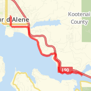 12.34 mi Road Cycling in Coeur d\'Alene on Apr 25, 2012 7:38 AM