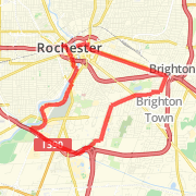 Rochester Half Run route image