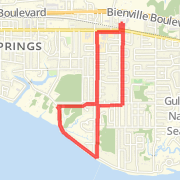 3.82 mi loop from gym to beach