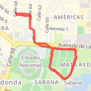 5.62 km Run in San Jos&eacute; on 22/05/2012 05:05