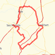 08/07/2009 Route - 70 miles Bike Ride route image