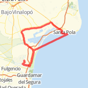 Santa pola harbour43.55 kilometer Road Cycling on May 24, 2012 at 03:47 pm