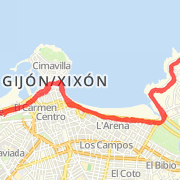 7.87 km Run in Gij&oacute;n on 24/05/2012 21:26