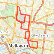 16km using fitzroy gardens