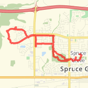 11.18 km Road Cycling in Spruce Grove on 2012-05-27 7:38 PM