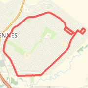 7.76 km Run in Varennes on 2012-05-28 21:00