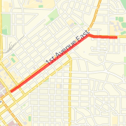 First Ave, Out and Back to Coe/St.Lukes