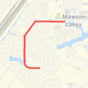 Mawson Lakes Blvd 3km route